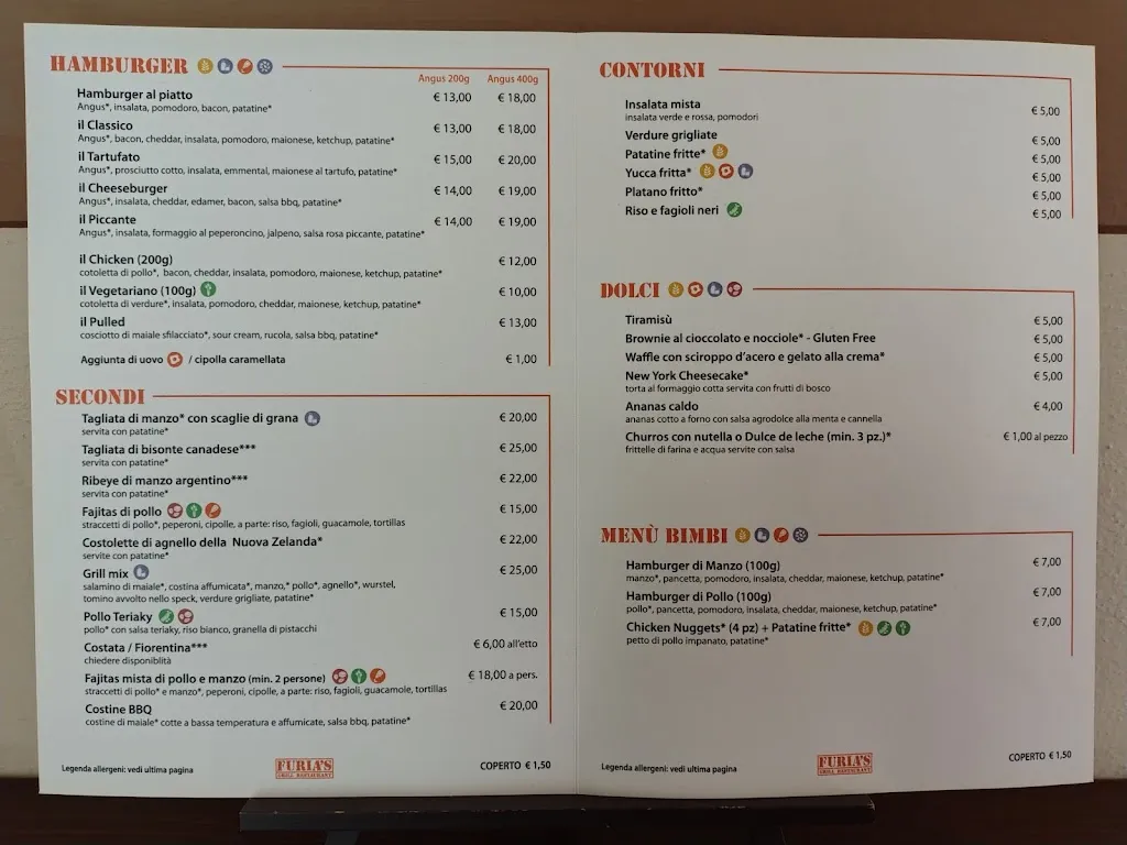 Menu_Furia's Grill Restaurant_Francavilla Bisio_image_1