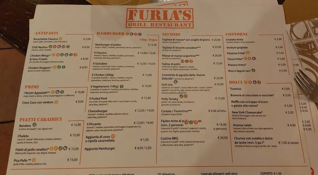 Menu_Furia's Grill Restaurant_Francavilla Bisio_image_2