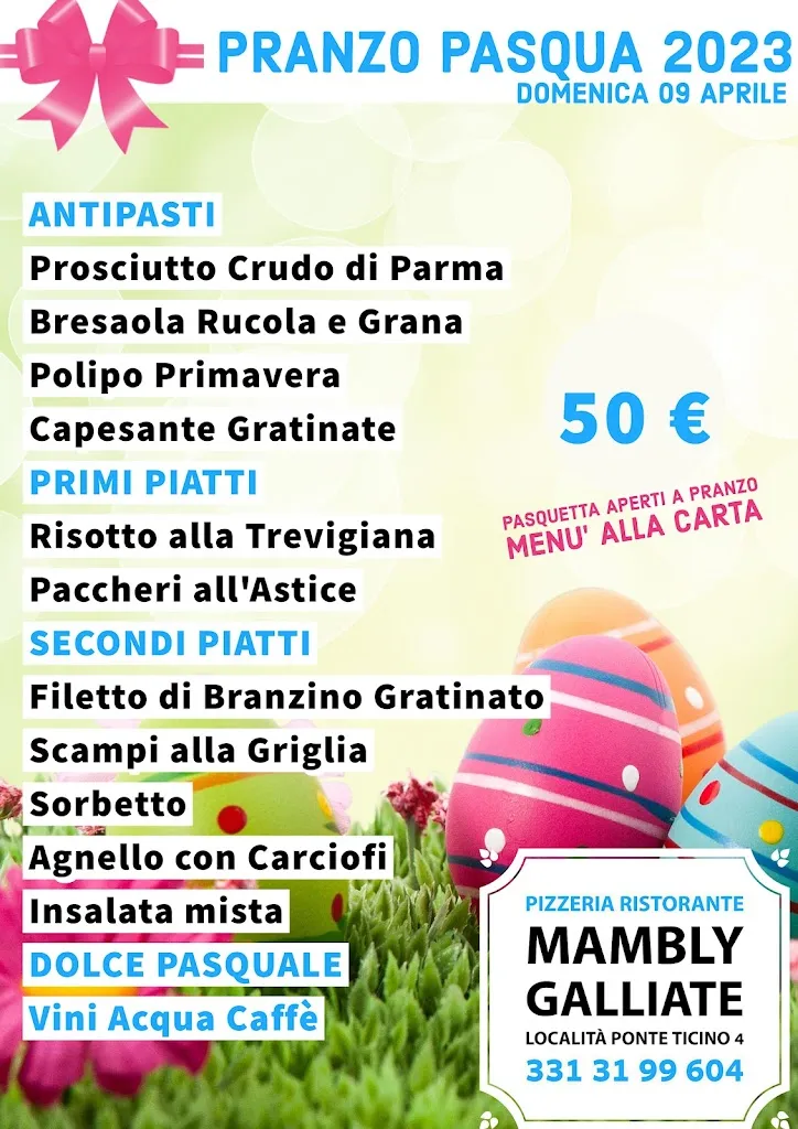 Menu_Ristorante Pizzeria Mambly Bed & Breakfast Fiume ticino_Galliate_image_1