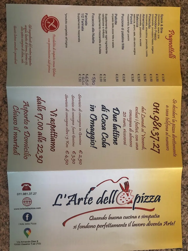 Menu_L'ARTE della PIZZA_Gassino Torinese_image_2