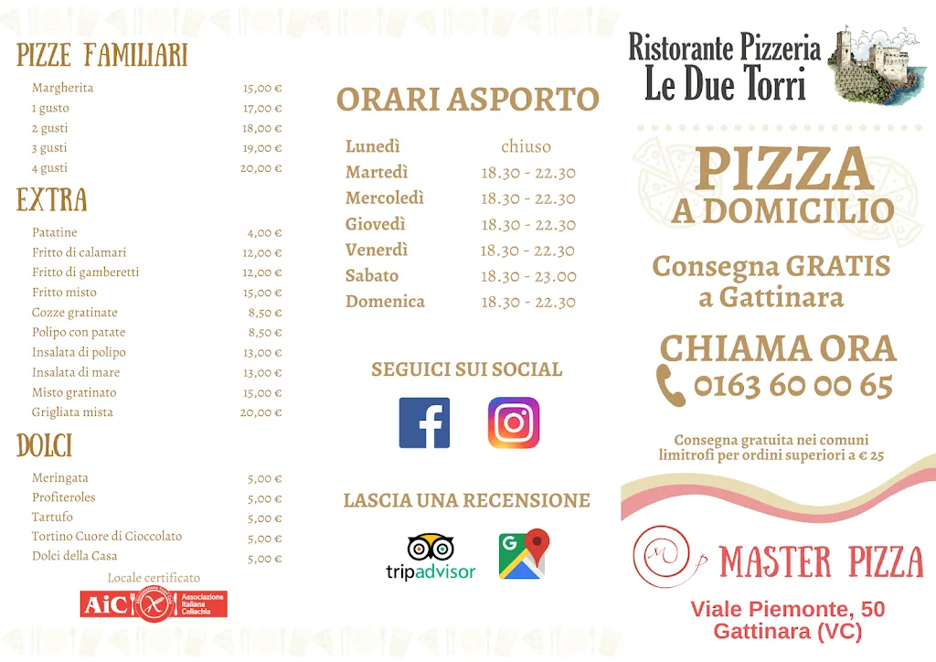 Menu_Master Pizza Pizzeria Le Due Torri Gattinara_Gattinara_image_2