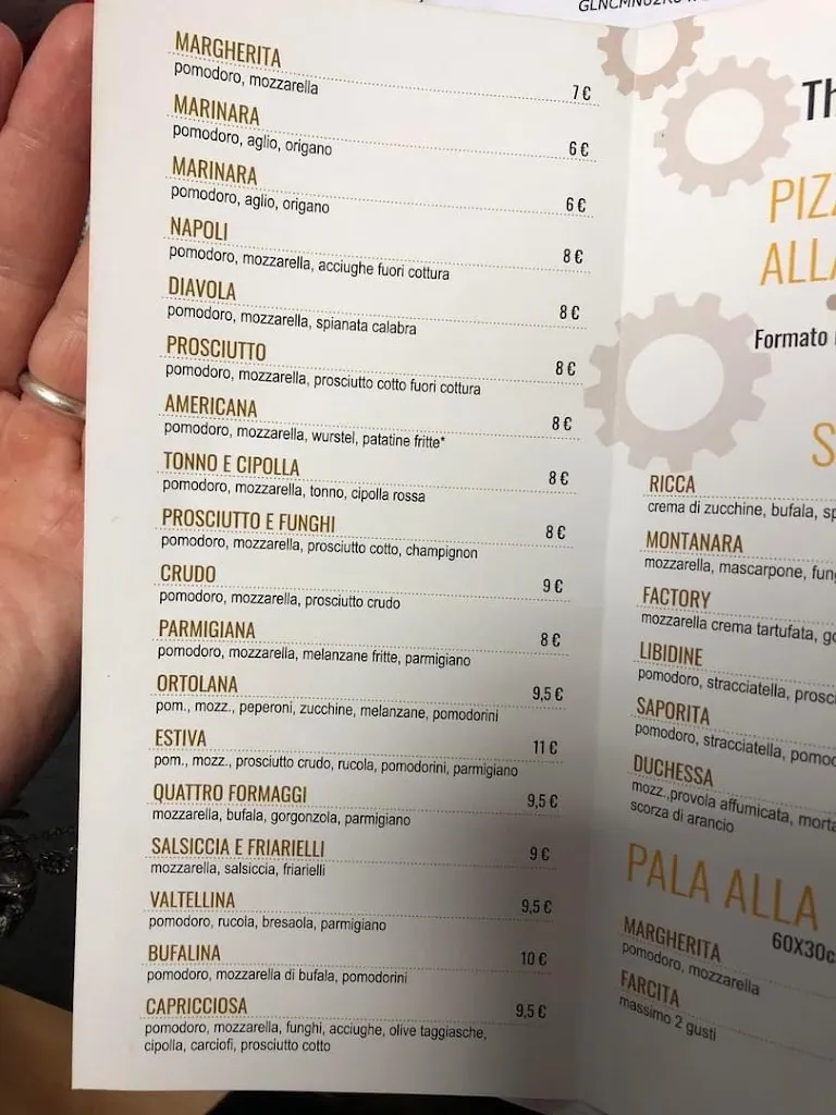 Menu_The Factory - pizza in pala alla romana_Gattinara_image_1