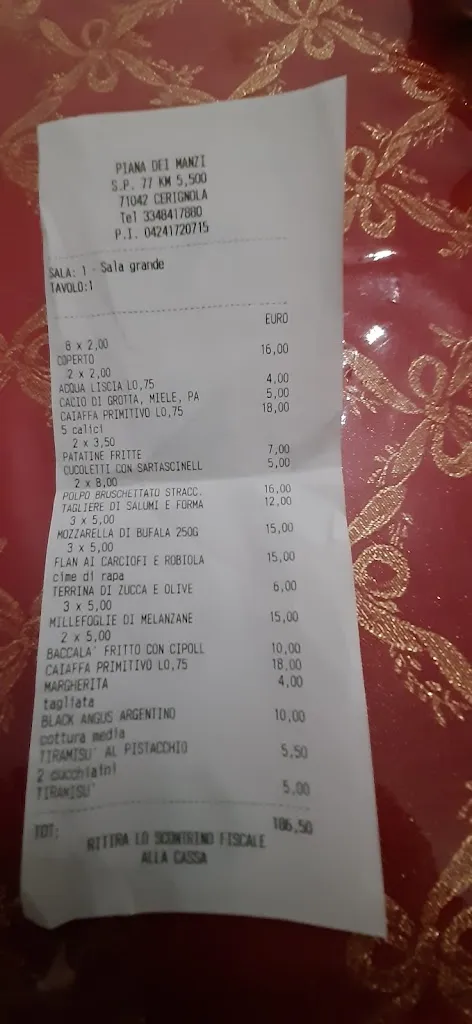 Menu_Tenuta Santa Maria dei Manzi_Cerignola_image_1