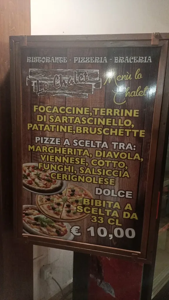 Menu_Lo Chalet | Ristorante - Pizzeria_Cerignola_image_1