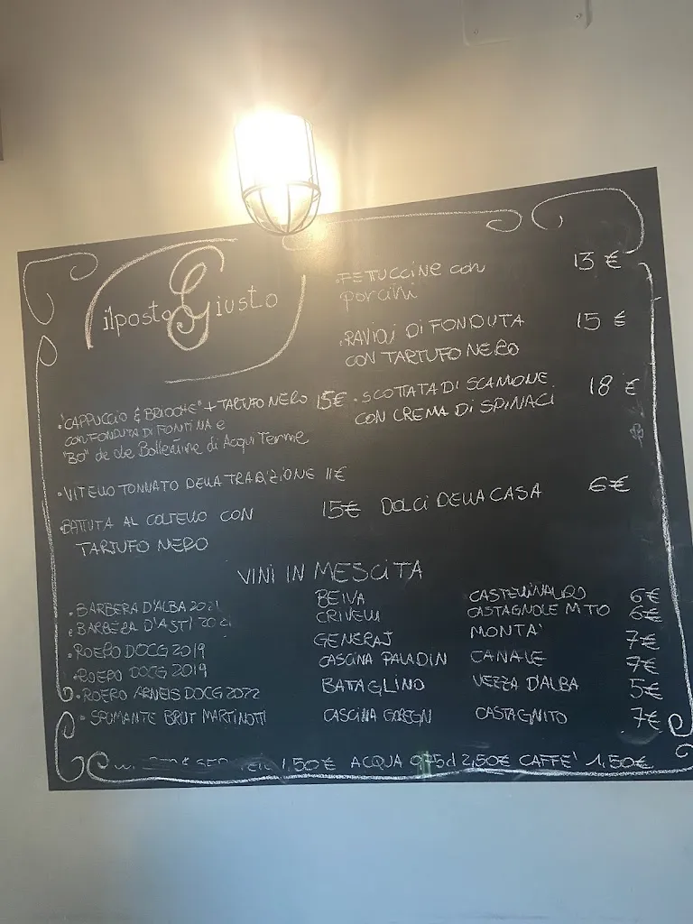 Menu_Il Posto Giusto Bistrot - Vineria nel Roero_Govone_immagine_1