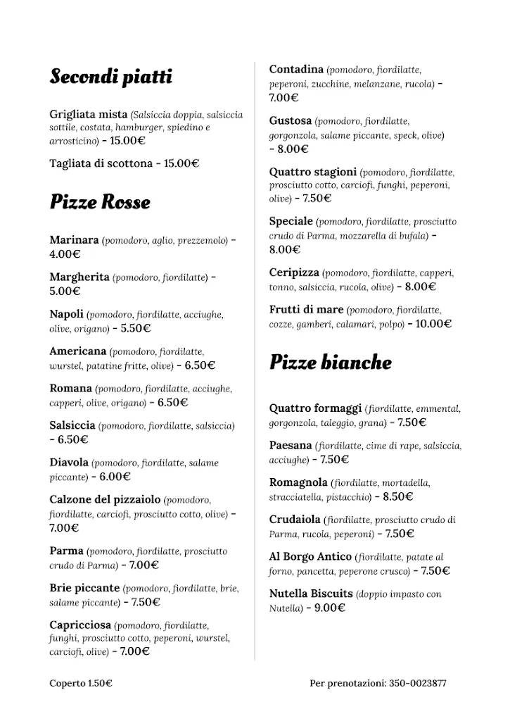 Menu_Al Borgo Antico - Pizzeria & Rosticceria_Cerignola_image_1