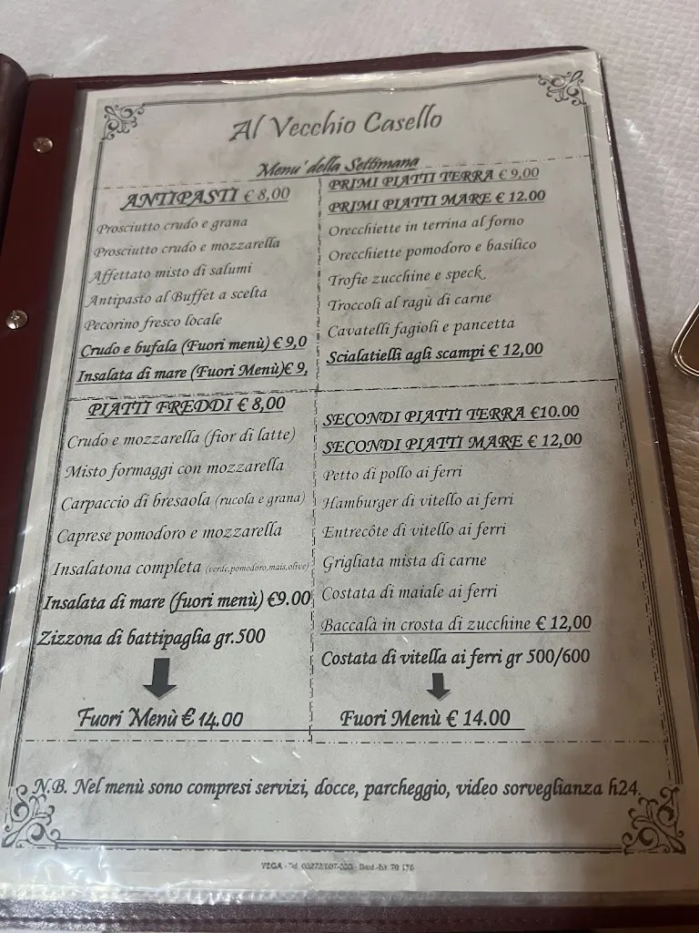 Menu_Al Vecchio Casello B&B - Trattoria Pizzeria - Prodotti Tipici Pugliesi_Cerignola_image_3