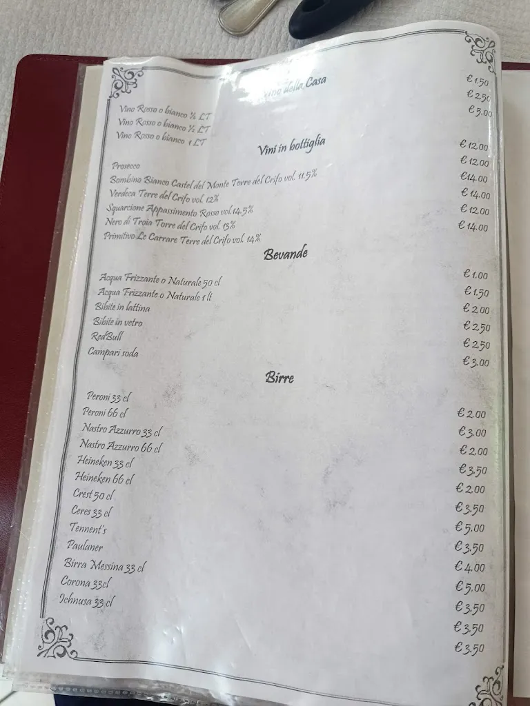 Menu_Al Vecchio Casello B&B - Trattoria Pizzeria - Prodotti Tipici Pugliesi_Cerignola_image_4