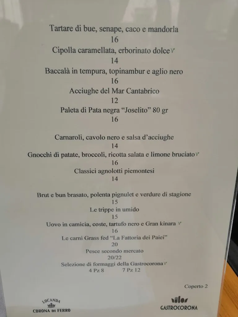 Menu_Locanda Corona di Ferro - Cucina tipica piemontese a Saluzzo_Isasca_image_1