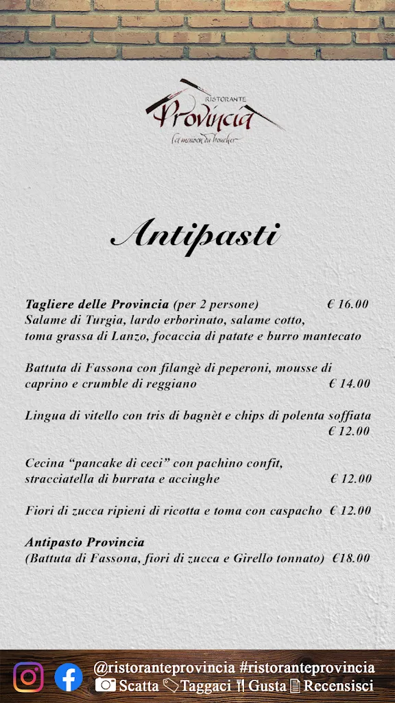 Menu_Ristorante Provincia_Lanzo Torinese_image_1