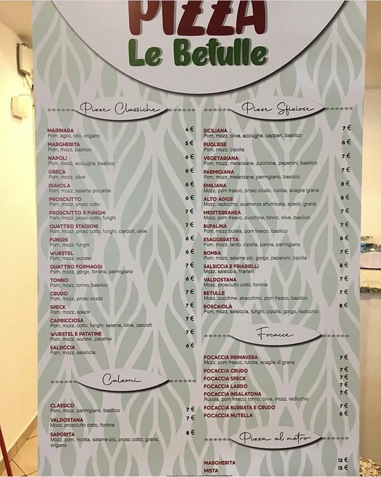 Menu_Pizza Le Betulle_Leini_image_3