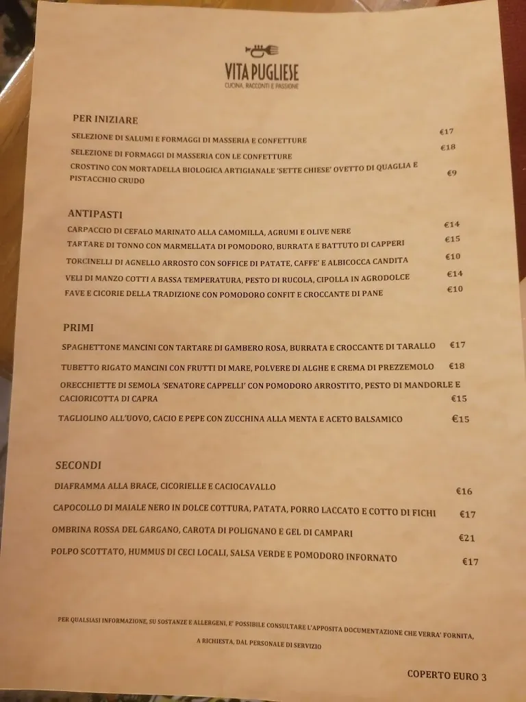 Menu_Vita Pugliese · Ristorante_Conversano_image_1