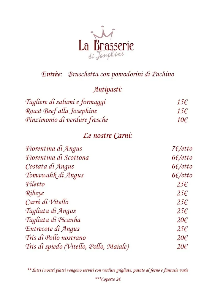 Menu_La Brasserie di Josephine_Litta Parodi-Cascinagrossa_image_1