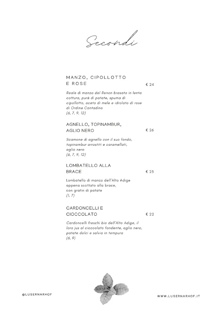 Menu_Ristorante Lusernarhof - cucina di montagna_Luserna_image_2