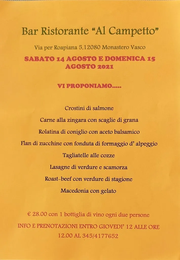 Menu_Bar Ristorante al Campetto_Monastero di Vasco_image_1