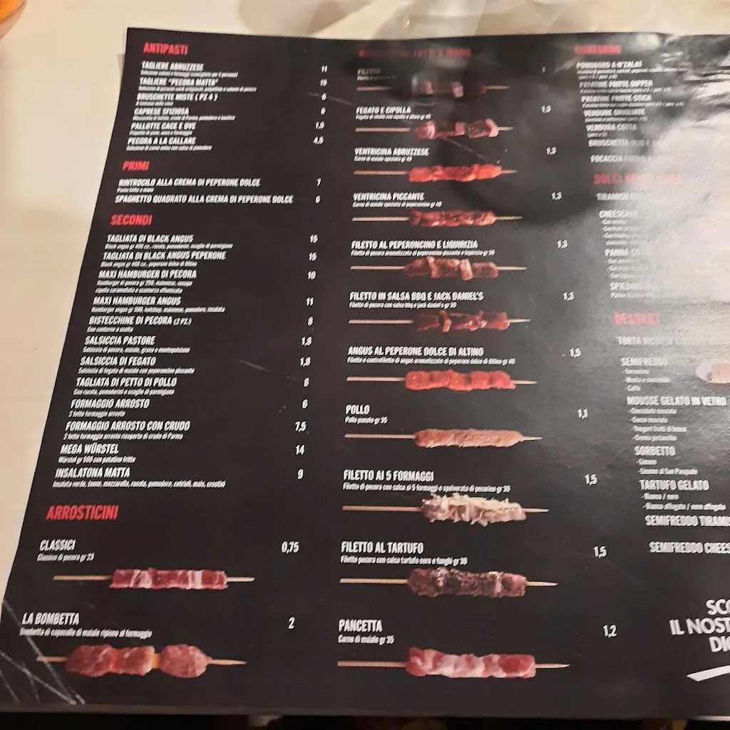 Menu_Pecora Matta, Arrosticini d'Abruzzo_Casoli_image_3