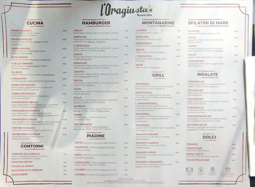 Menu_L'Oragiusta Moncalieri Bar Hamburgeria Tabaccheria_Moncalieri_image_1