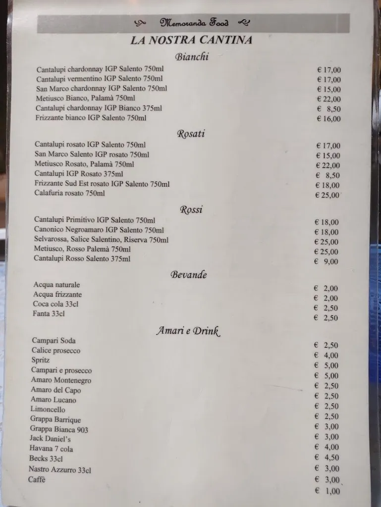 Menu_Memoranda Food_Corigliano d'Otranto_image_1