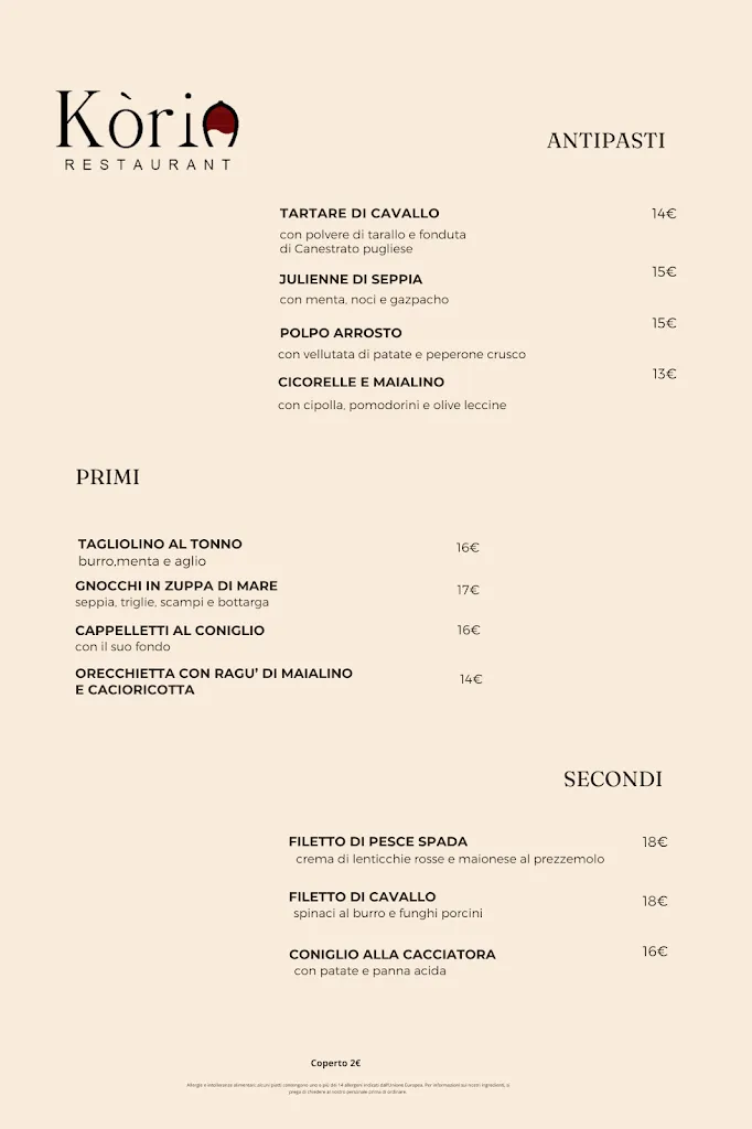Menu_Kòria Restaurant_Corigliano d'Otranto_image_1