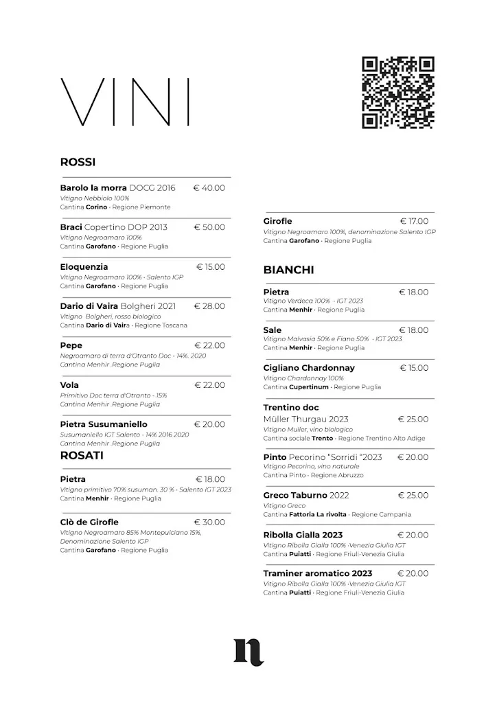 Menu_NUVOLE Castello Volante_Corigliano d'Otranto_image_2