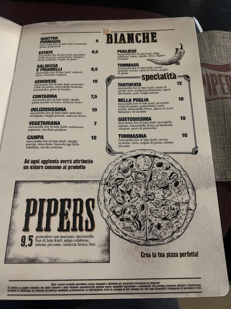 Menu_PIPERS_Corigliano d'Otranto_image_1