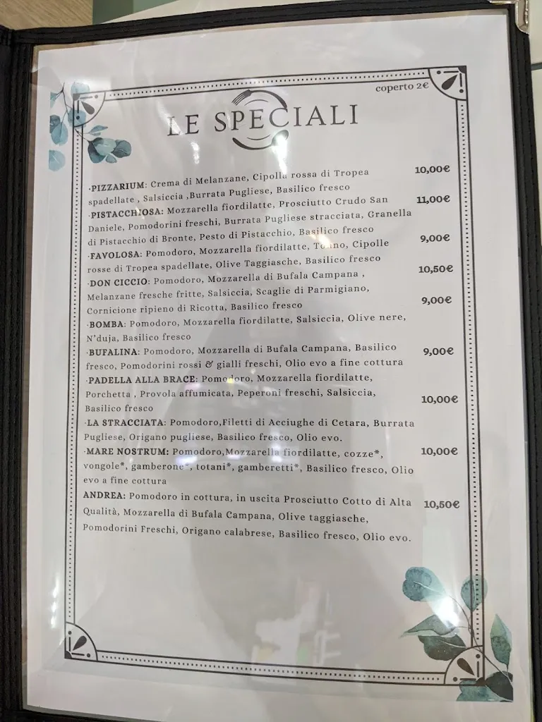 Menu_Pizzarium Pizzeria Napoletana Contemporanea & Catering_Montalto Dora_image_4