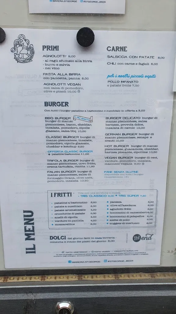 Menu_St. George - birreria con cucina_Novi Ligure_image_1