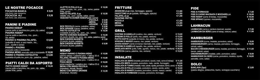 Menü_Da Sero 2 Pizza Grill Kebap_Nizza Monferrato_Bild_1