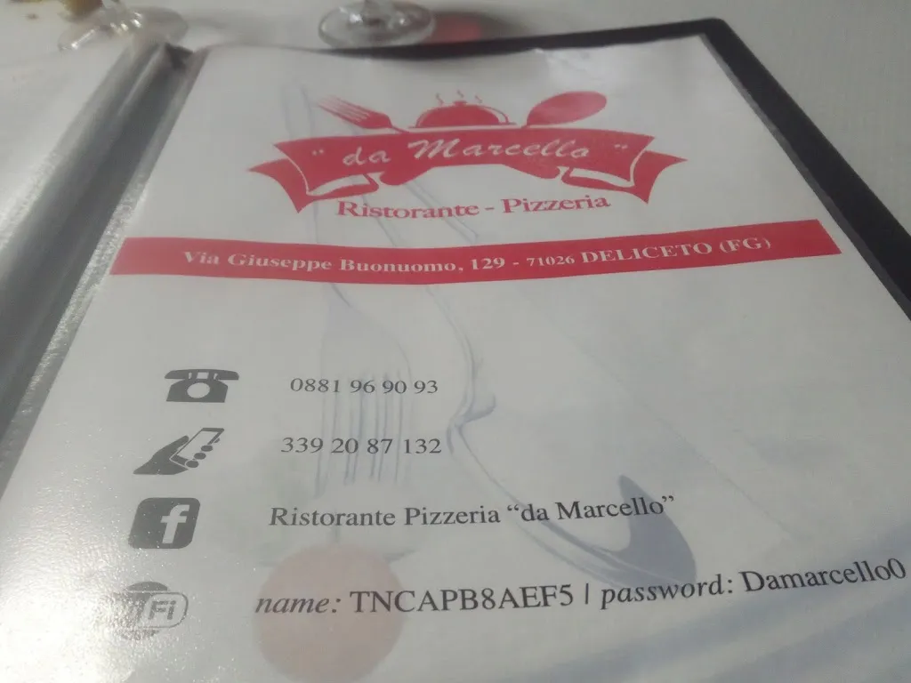 Menu_Trattoria Da Marcello_Deliceto_image_1