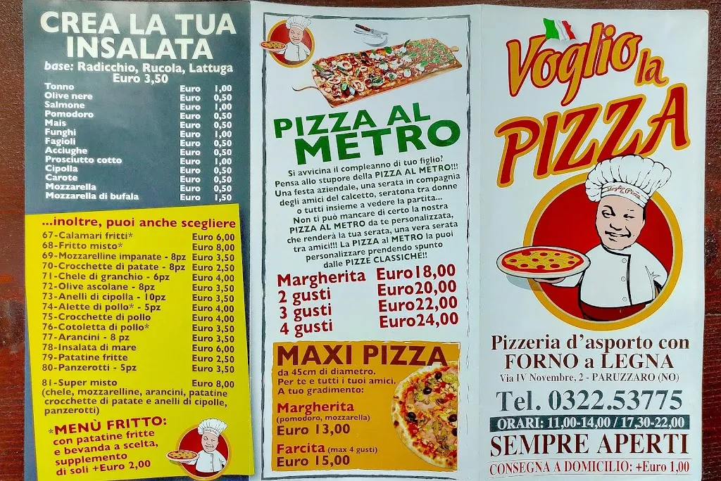 Menu_Voglio La Pizza - Paruzzaro_Paruzzaro_image_1