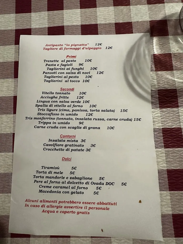 Menu_Trattoria La pignatta_Ovada_image_1