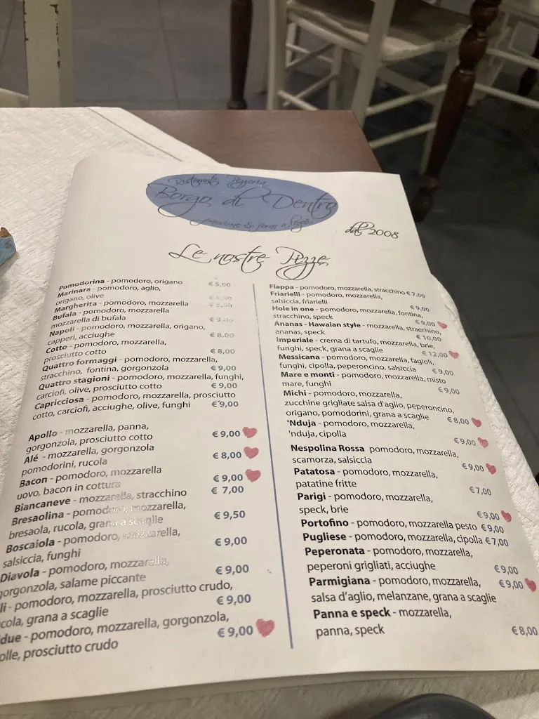Menu_Borgo Di Dentro Pizzeria con cucina_Ovada_image_1