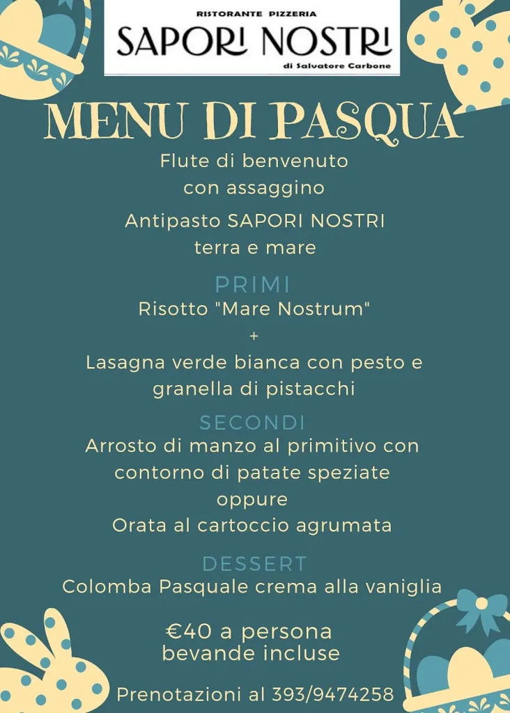 Menu_RISTORANTE PIZZERIA SAPORI NOSTRI - SPECIALITA' CRUDO DI MARE_Erchie_image_2