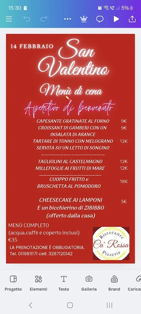 Menu_Ca' Rossa Ristorante_Piana San Raffaele_image_1