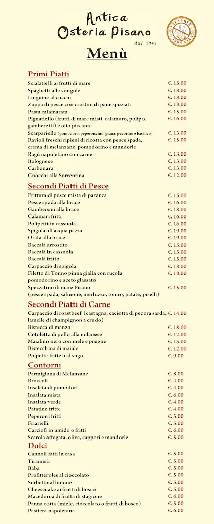 Menu_Antica Osteria Pisano_Pisano_image_1