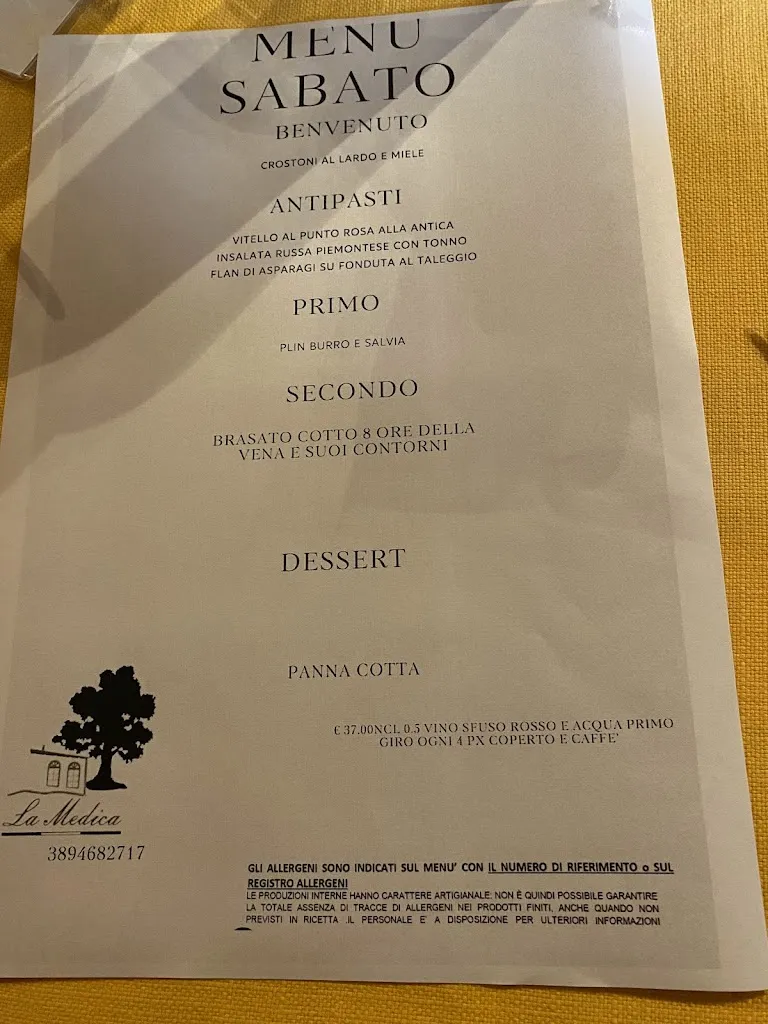 Menu_AGRITURISMO LA MEDICA SCUDERIA & MANEGGIO_Pianezza_immagine_2