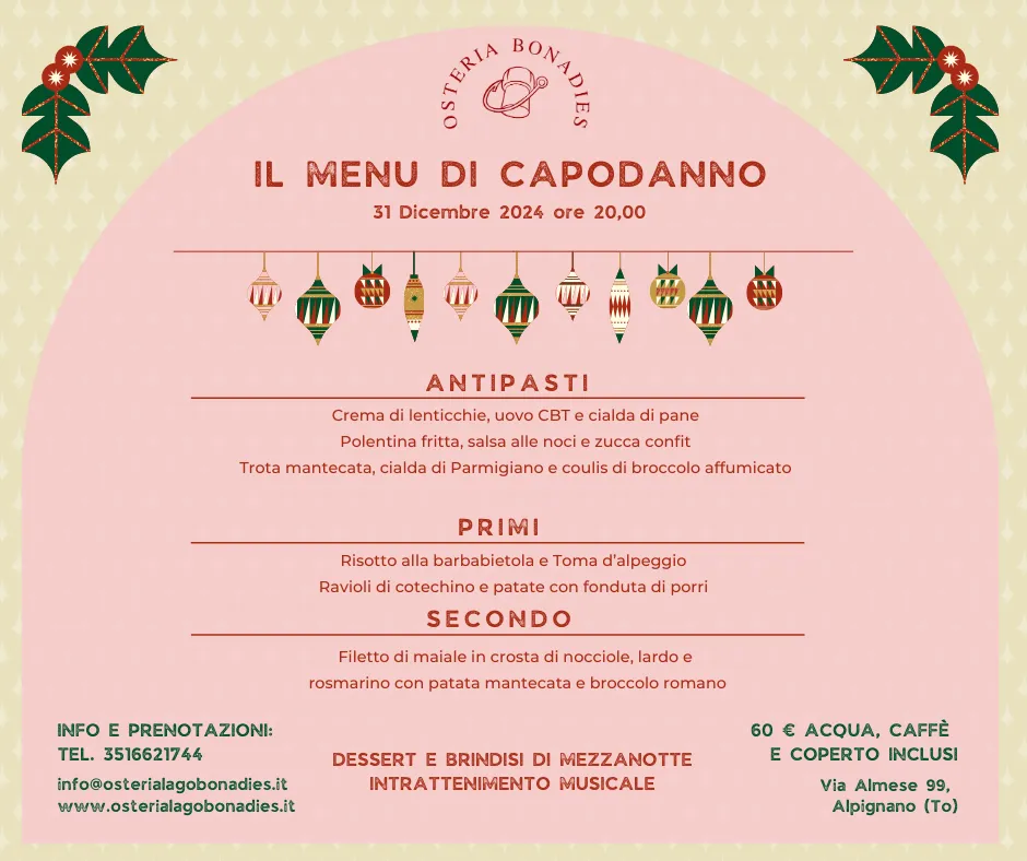 Menu_Osteria Bonadies - Lago & Ristorante_Pianezza_image_1