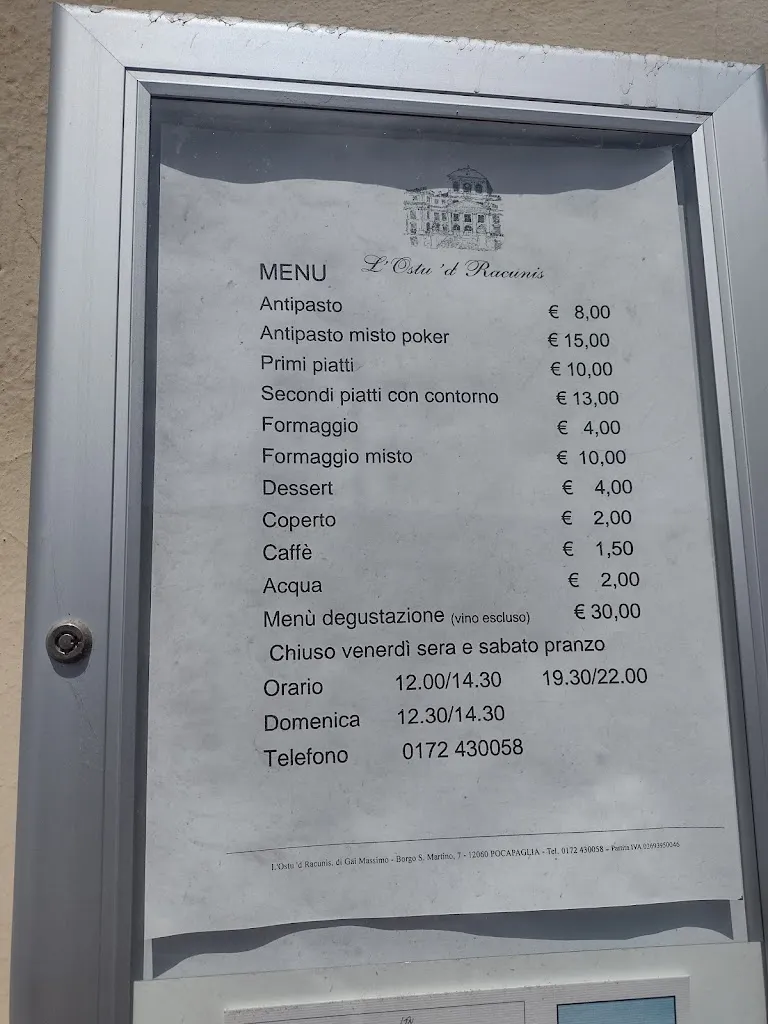 Menu_Ristorante L'Ostu 'D Racunis_Pocapaglia_imagen_3
