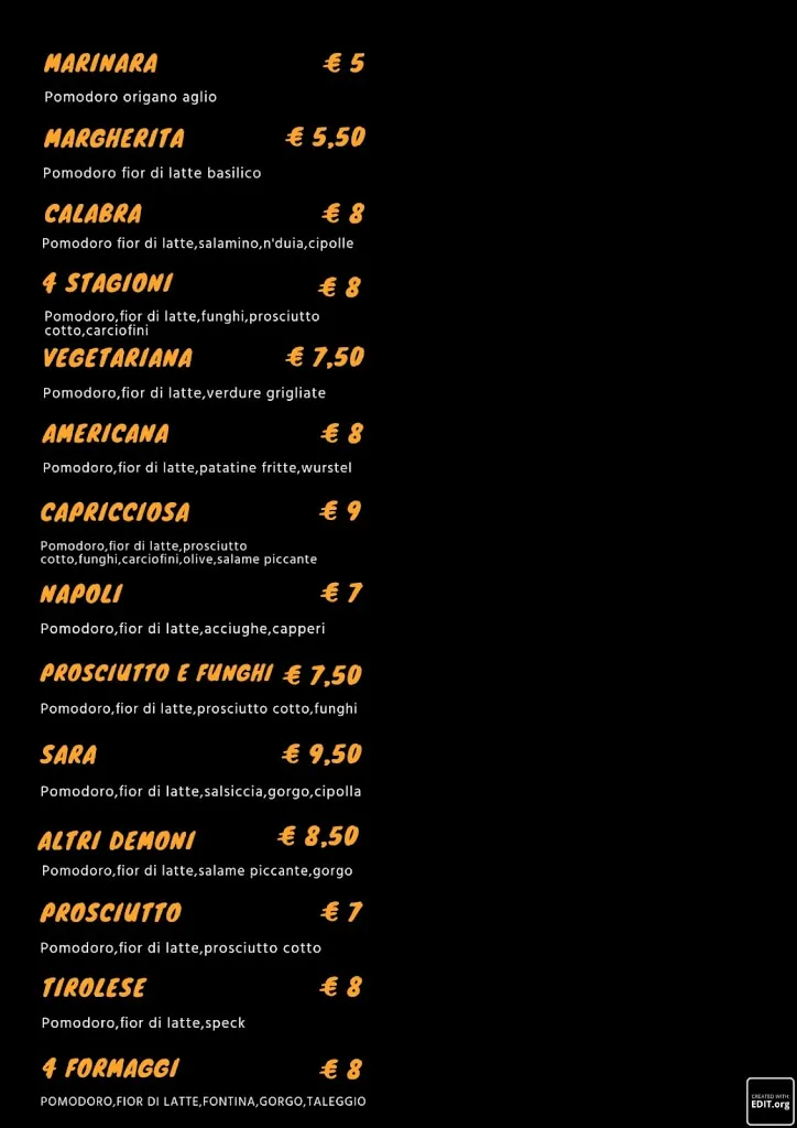 Menu_Pizzeria O' Sol e' Napule_Piossasco_image_4
