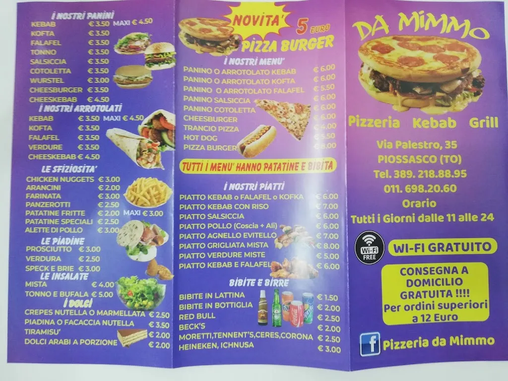 Menu_Pizzeria da Mimmo piossasco_Piossasco_immagine_1