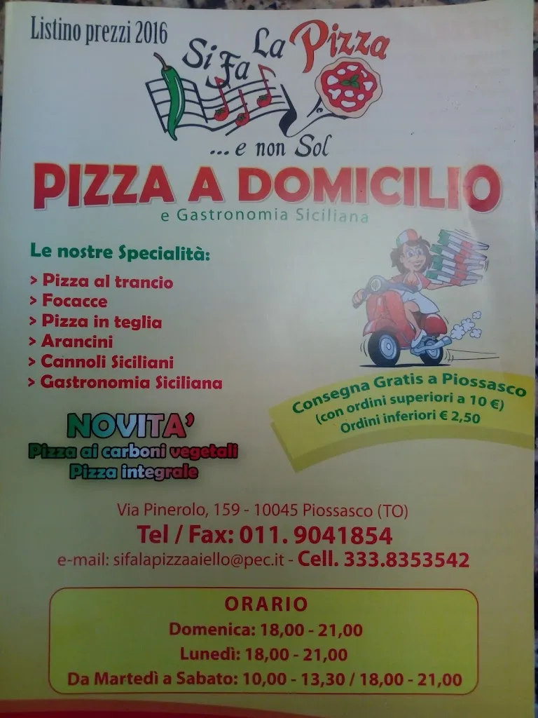 Menu_Si Fa La Pizza E Non Sol Piossasco_Piossasco_image_2