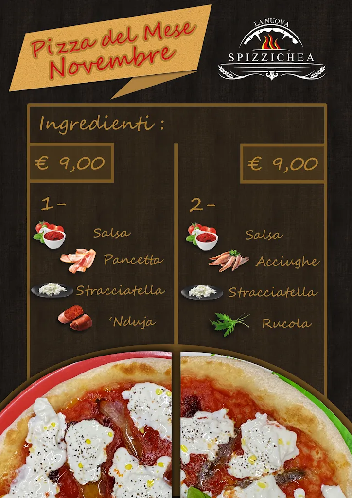 Menu_Pizzeria D' Asporto La Nuova Spizzichea Di Carè Fabio_Piossasco_immagine_2