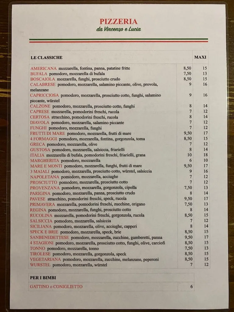 Menu_Pizzeria Da Vincenzo e Lucia_Pont-Canavese_immagine_1