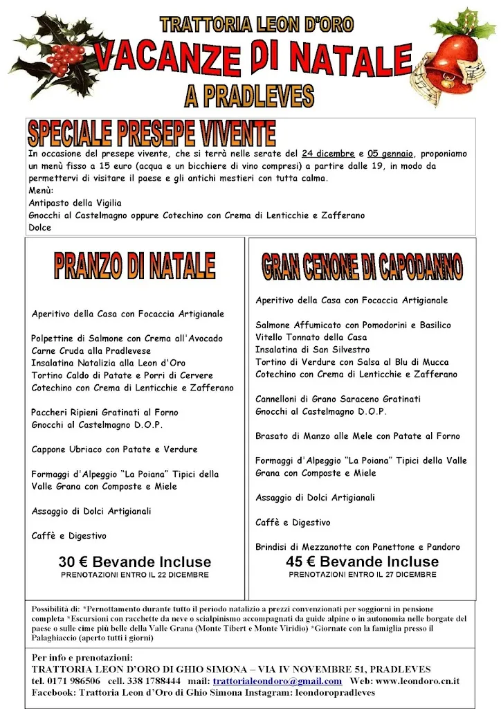 Menu_Trattoria Albergo Leon D'Oro_Pradleves_image_1