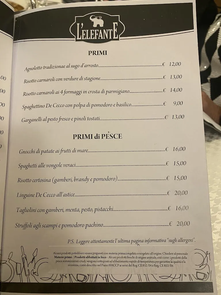 Menu_L'Elefante Ristorante Pizzeria_Revigliasco_image_1