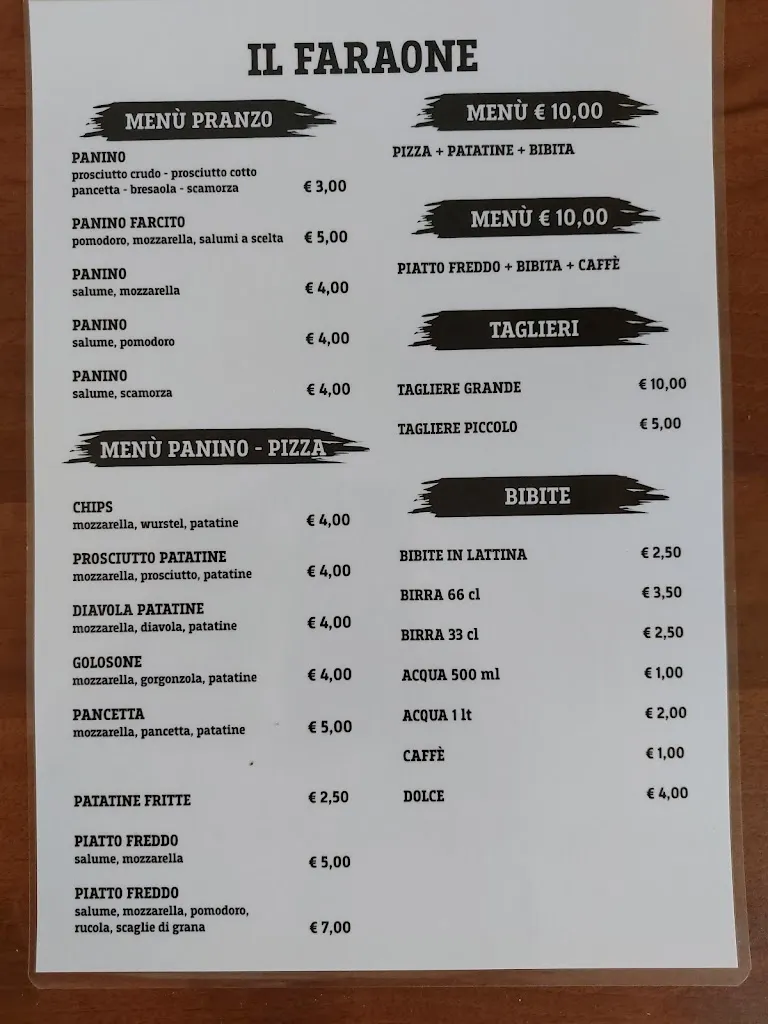 Menu_Pizzeria Il Faraone Racconigi_Racconigi_image_2