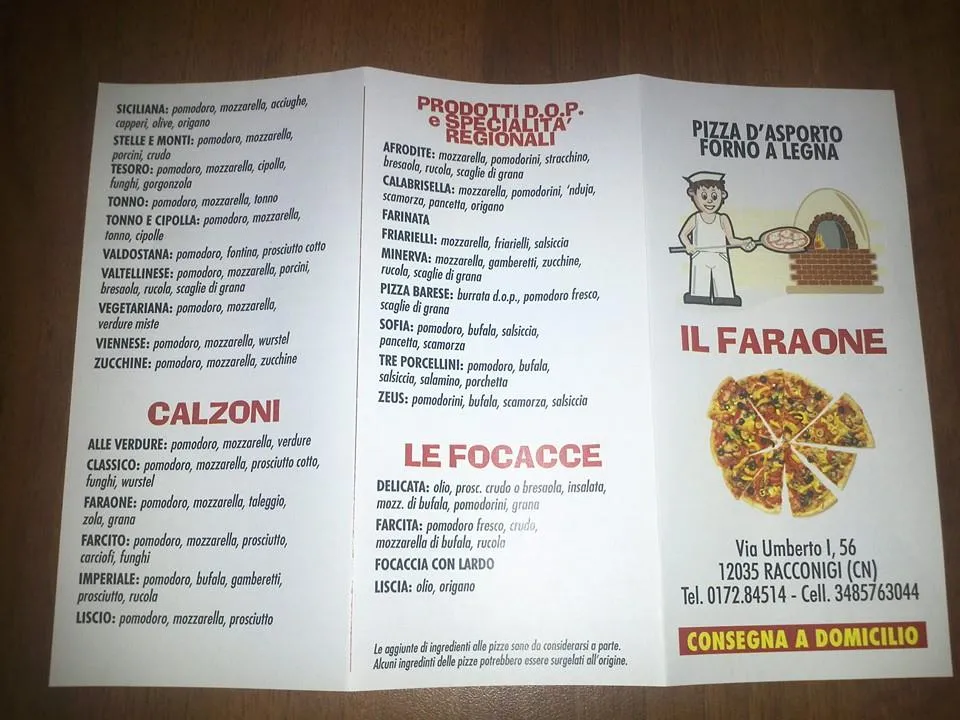Menu_Pizzeria Il Faraone Racconigi_Racconigi_image_3