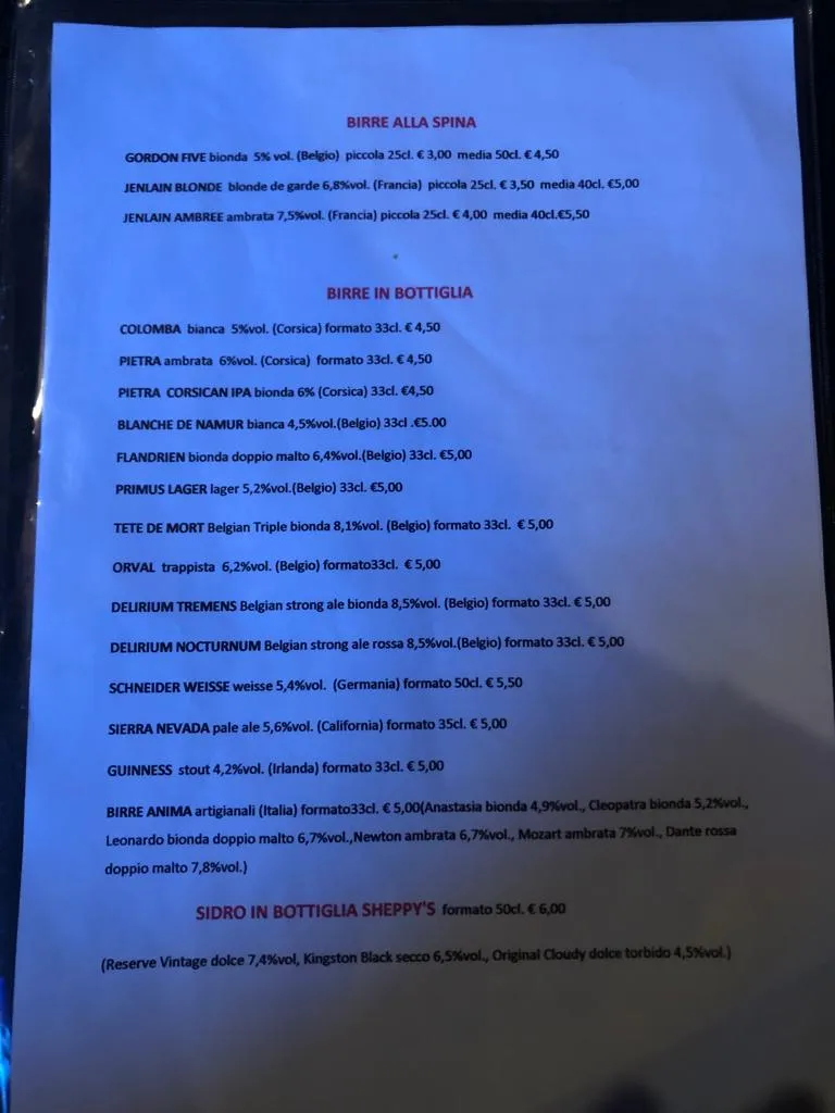 Menu_U Sarvanot Pub_Robilante_image_1