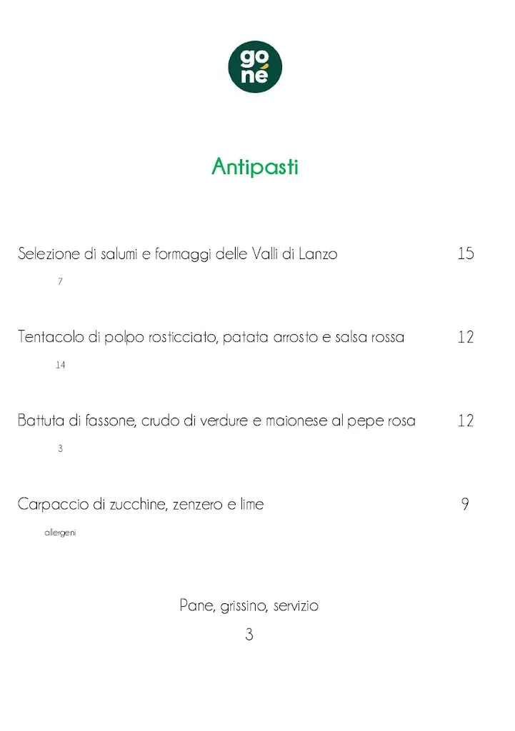 Menu_Gone Ristorante e Bar_San Carlo Canavese_image_1