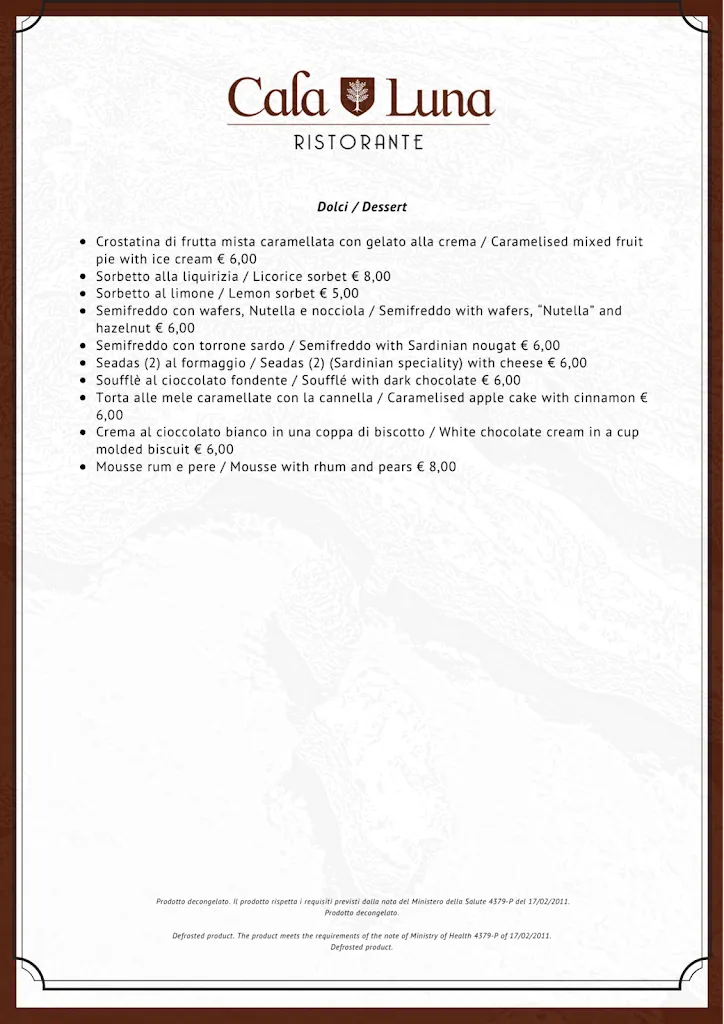 Menu_Cala Luna Ristorante Roma_Sale_image_4